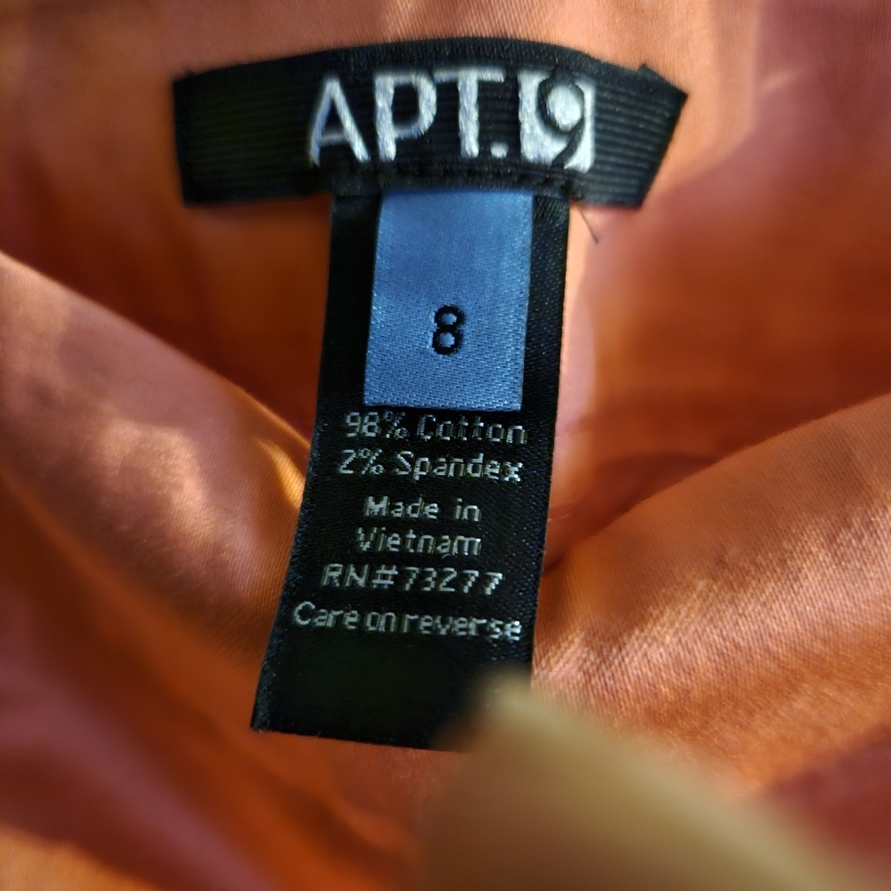 Apt. 9 Vibrant Orange Cotton Blend Apparel